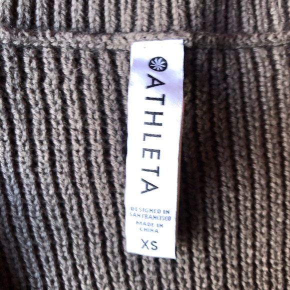 Athleta Teton V Neck Sweater Coffeehouse Brown Size XS - Picture 3 of 7